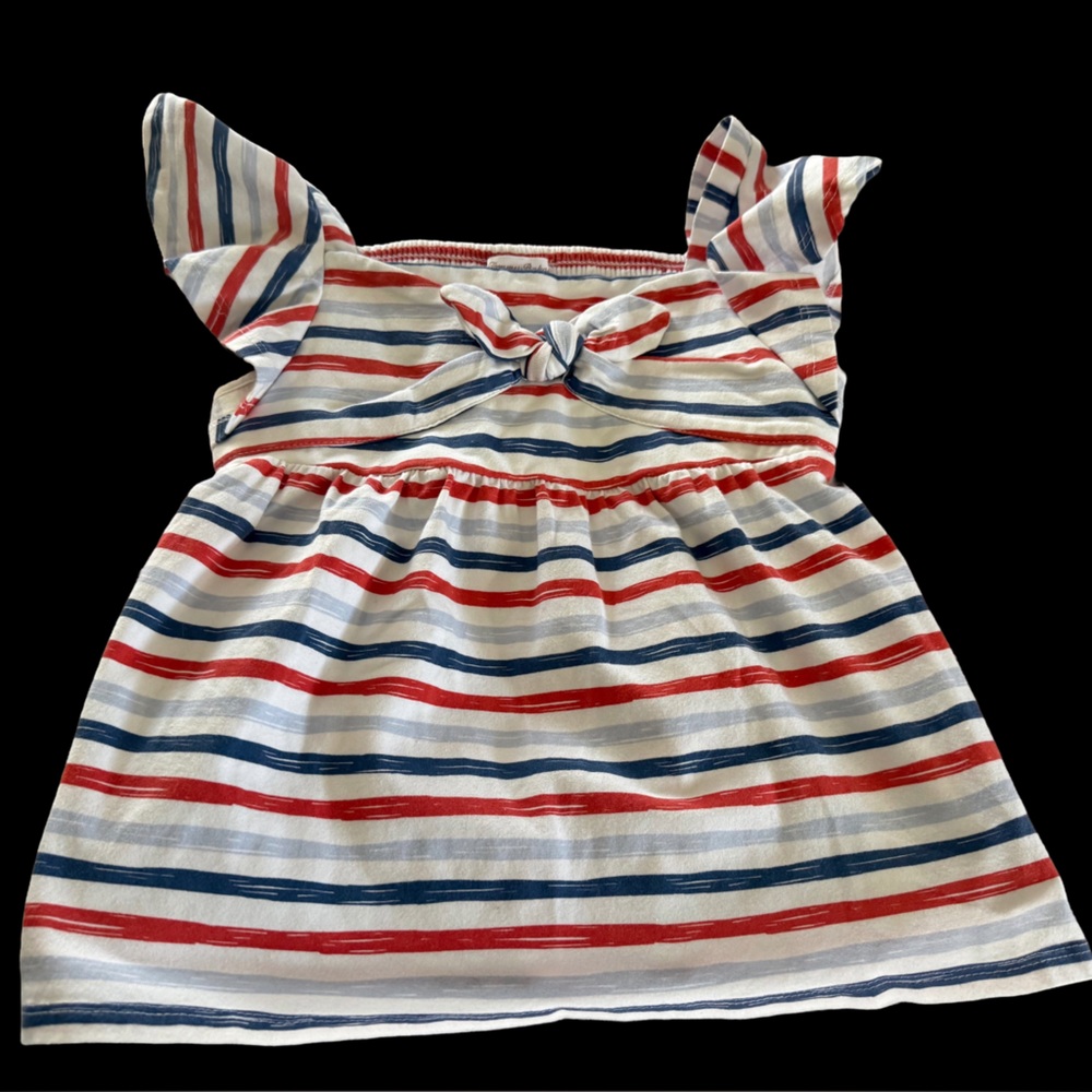 Tommy Bahama Girls Nautical Top with Bow Accent